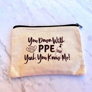 Makeup Bag/100%Cotton/Face Mask Pouch